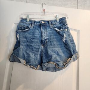 Wild Fable Womens Distressed Blue Jean Shorts  Size 4R Euc
